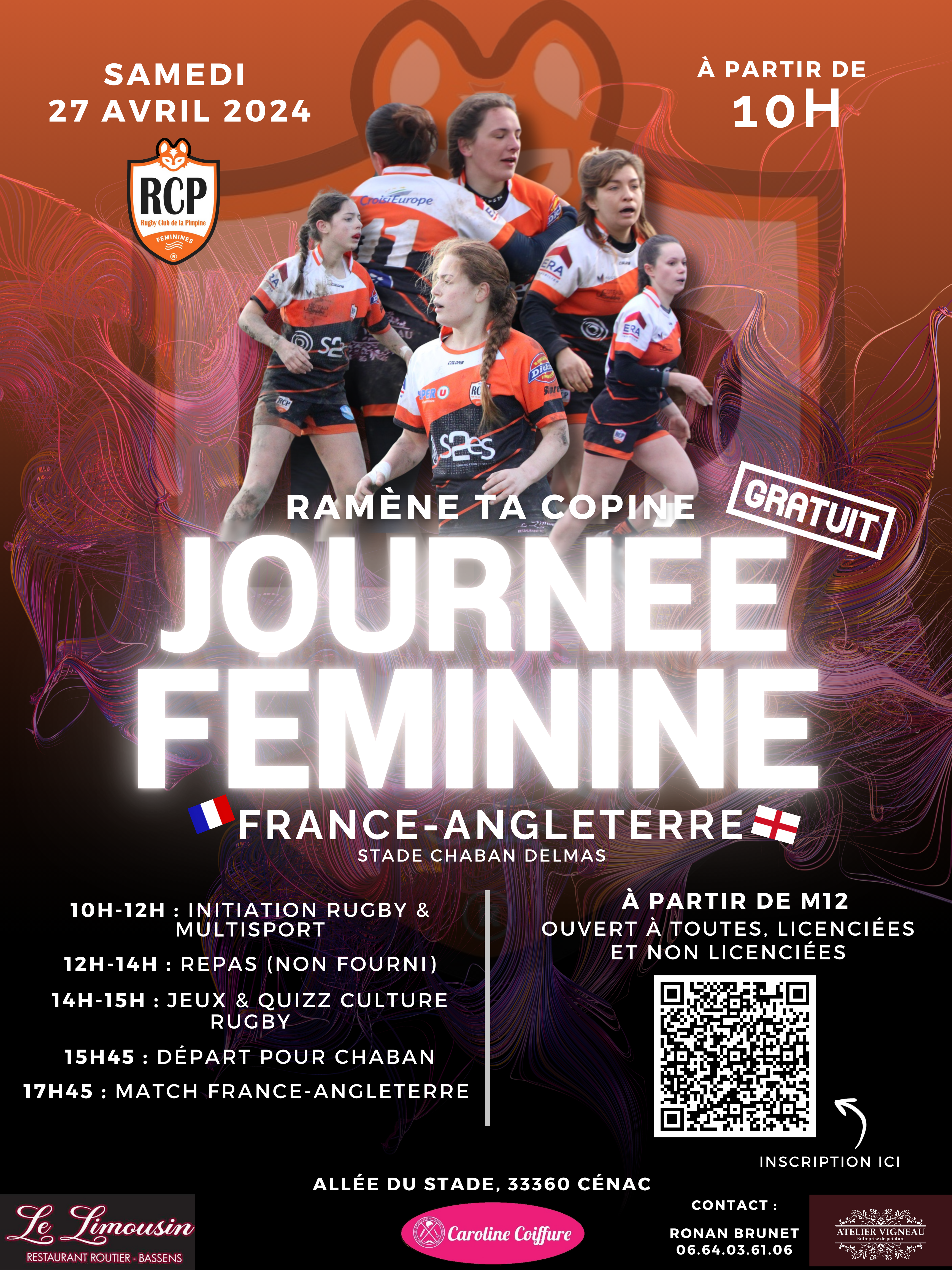 Journée Féminine « Ramène ta copine » au Rugby Club de la Pimpine à Cénac