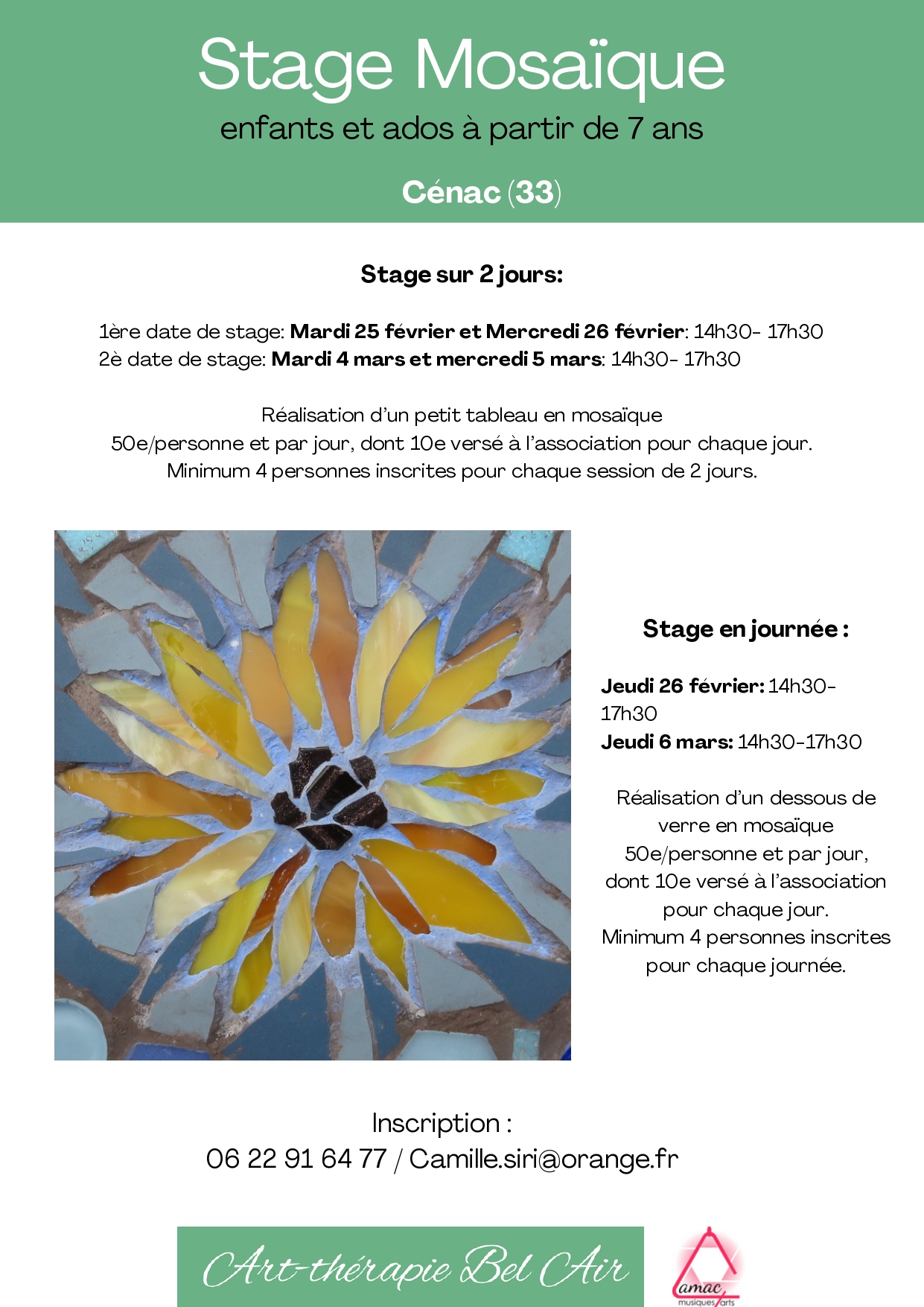 Stage AMAC Mosaïque