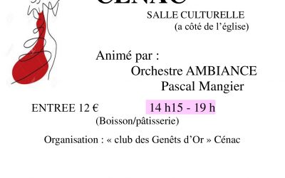 Thé Dansant organisé par l’association des Genêts d’Or