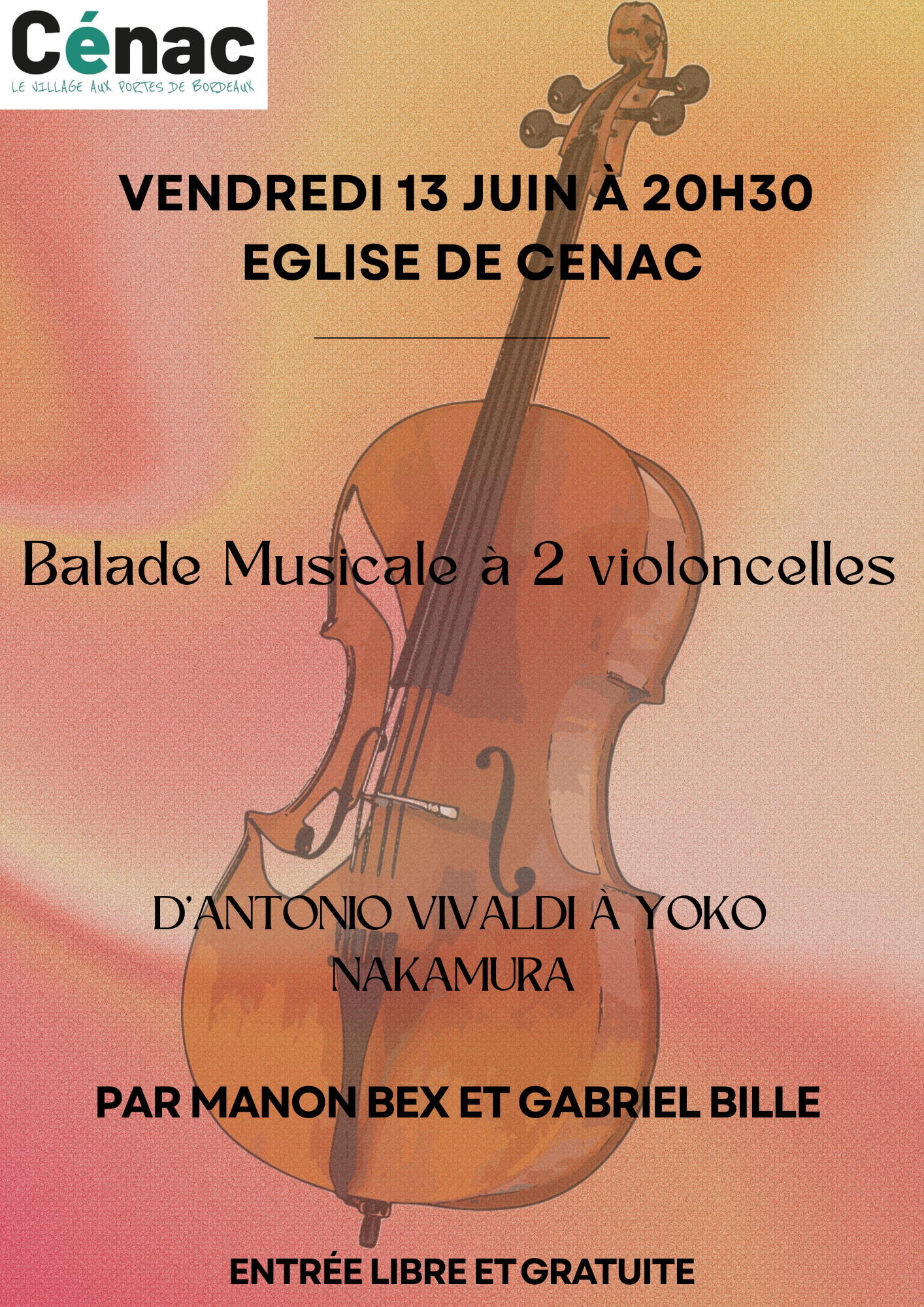 Concert à 2 violoncelles