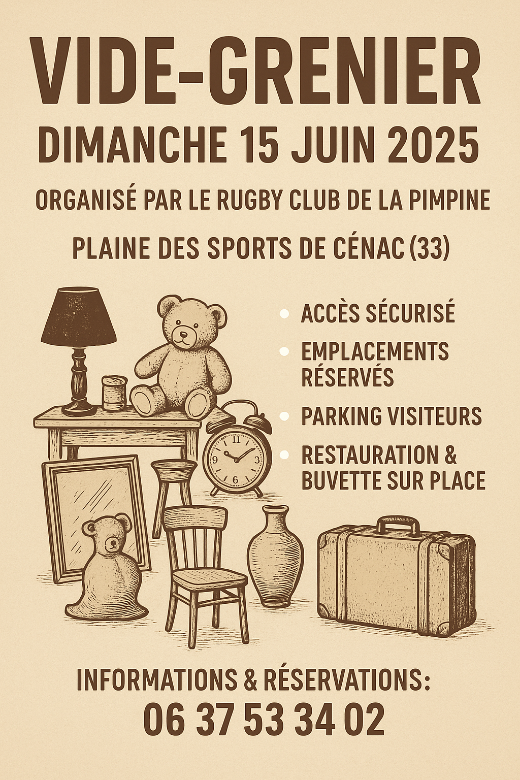 Vide-Grenier organisé par le Rugby Club de la Pimpine 