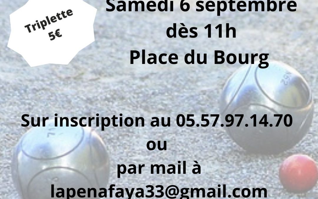 Tournoi de pétanque