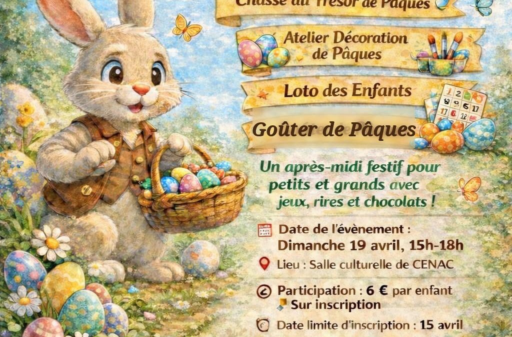🐣🌸 Grande animation de Pâques à Cénac ! 🌸🐣