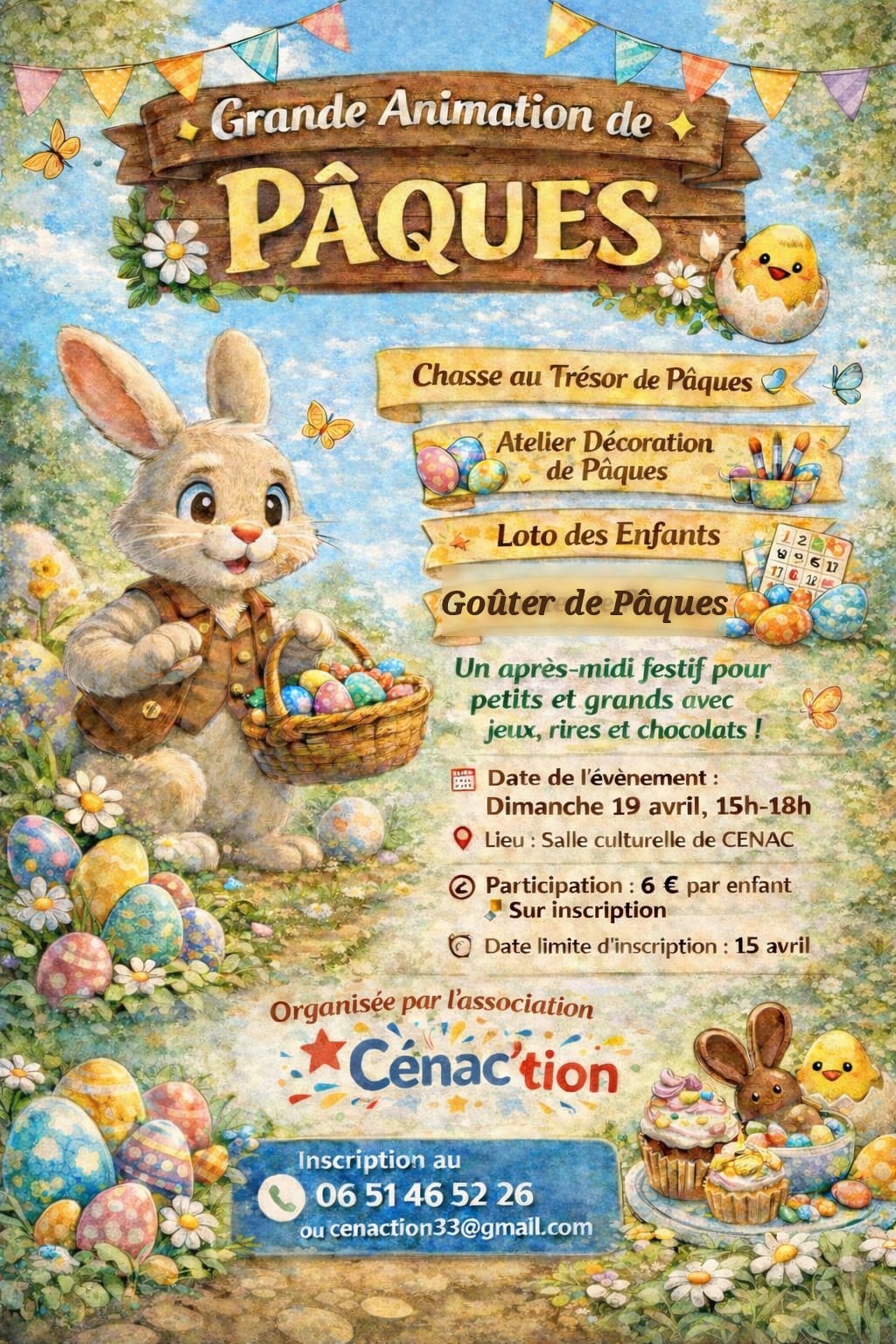 🐣🌸 Grande animation de Pâques à Cénac ! 🌸🐣