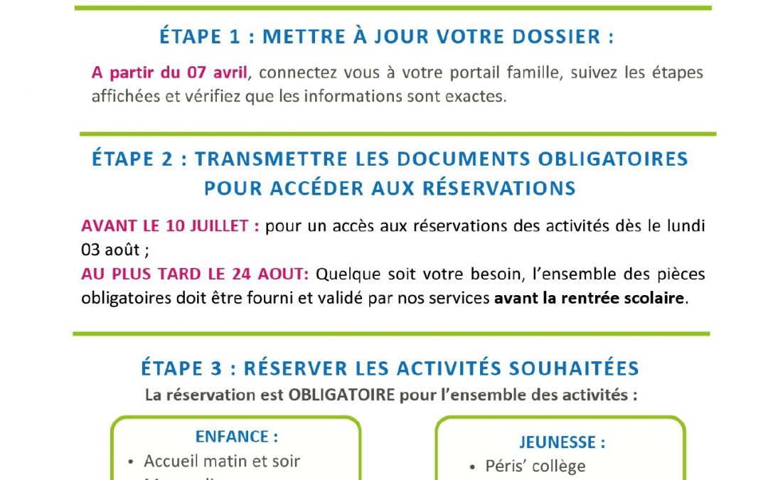 📚✨ Rentrée 2026-2027 : Accueils périscolaires et de loisirs
